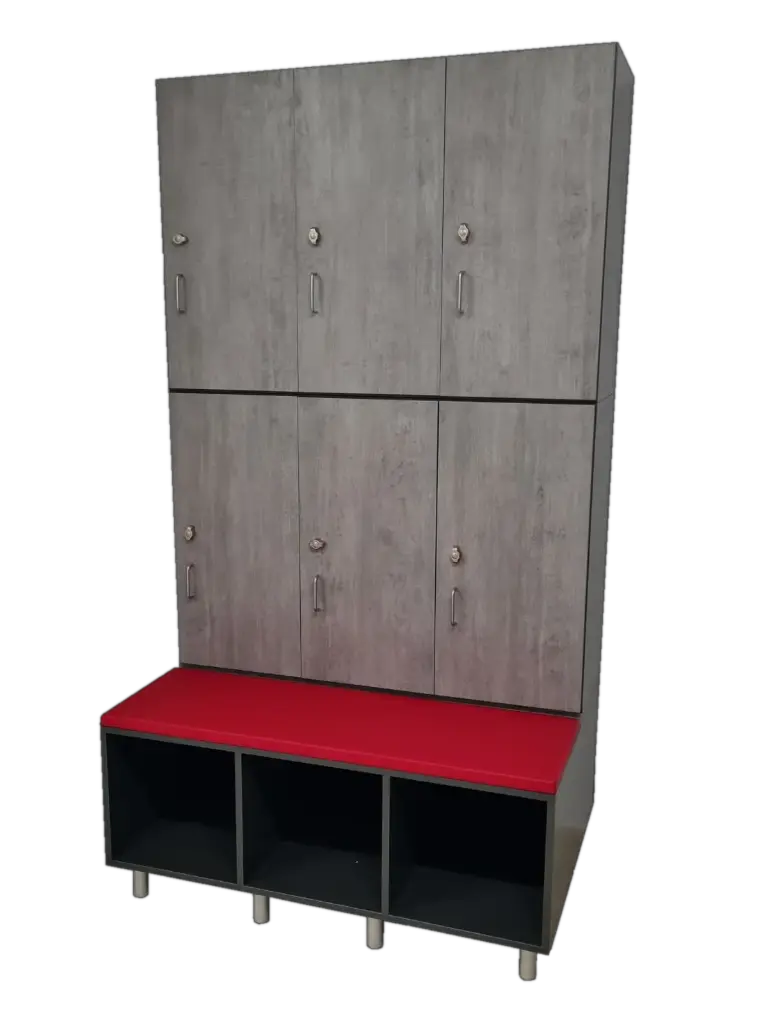 [AM-A6ACS] ARMADIO 6 ANTE CON SEDUTA IN ECOPELLE